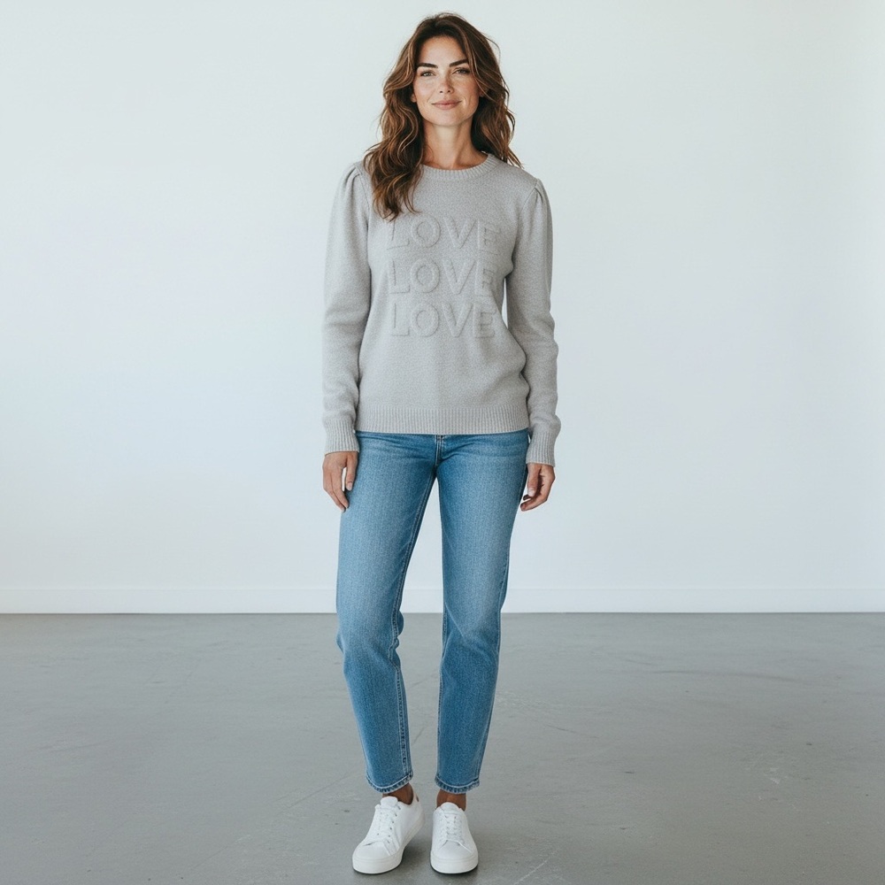 NWT Marled Reunited Love Sweater Heather Grey Size Small